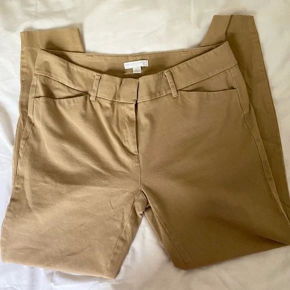 New York & Company Khaki Skinny Ankle Pants - Picture 3 of 11